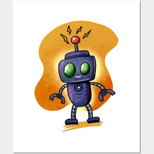 Robot Kid Posters and Art